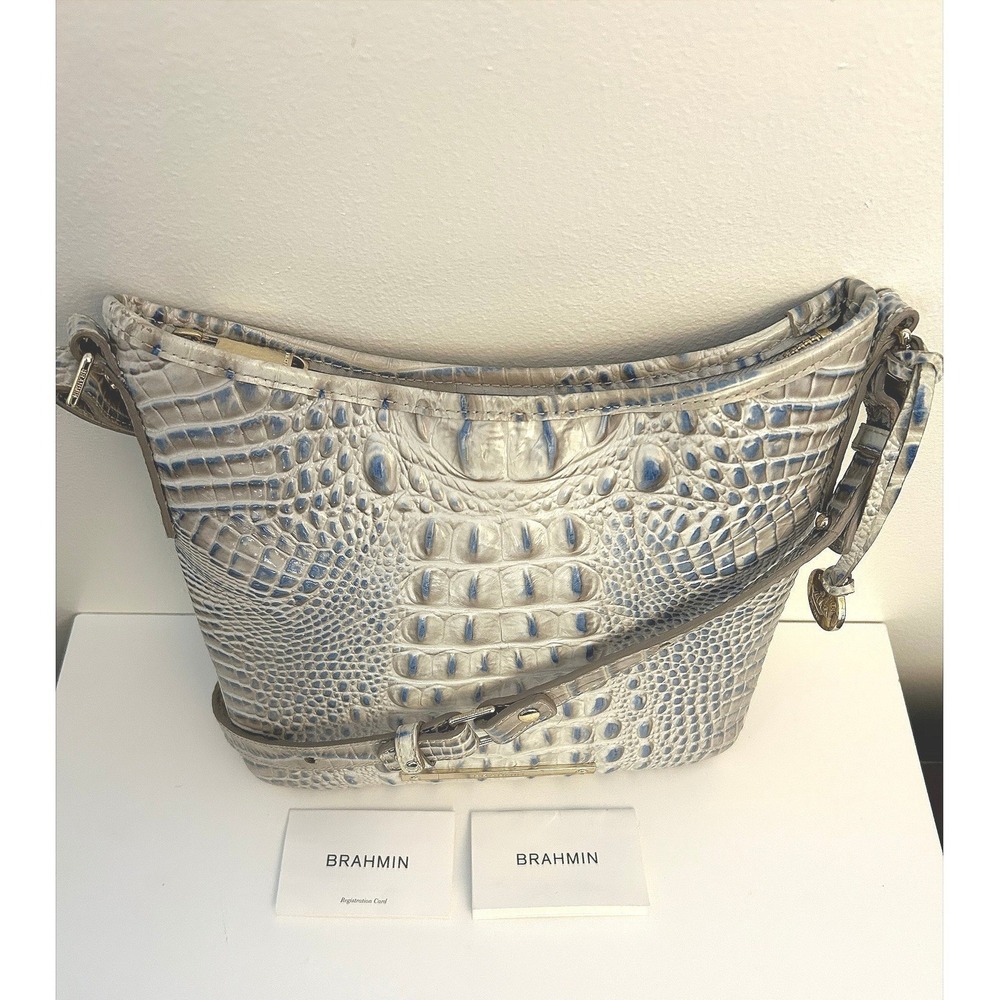 Brahmin Melbourne Collection Leather Crocodile-Embossed Crossbody Bag